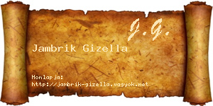 Jambrik Gizella névjegykártya